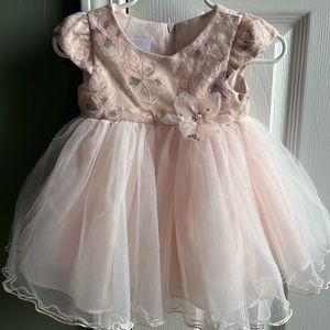 6-9month infant girls pink tulle dress